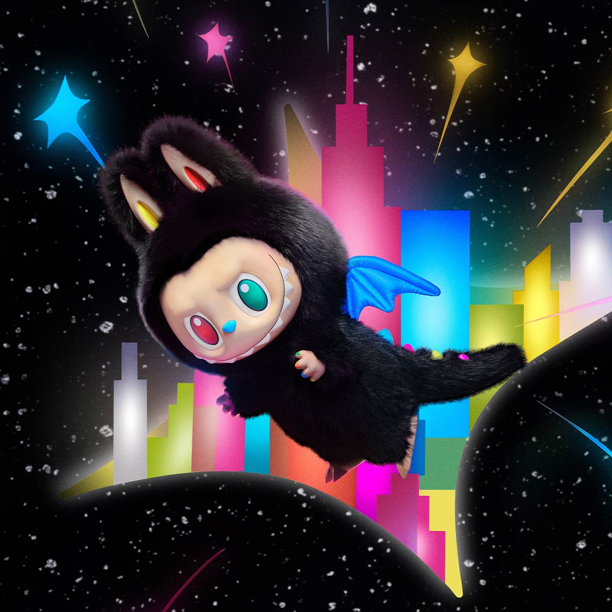 THE MONSTERS 十周年系列-ZIMOMO 搪胶毛绒公仔 参考图片 5