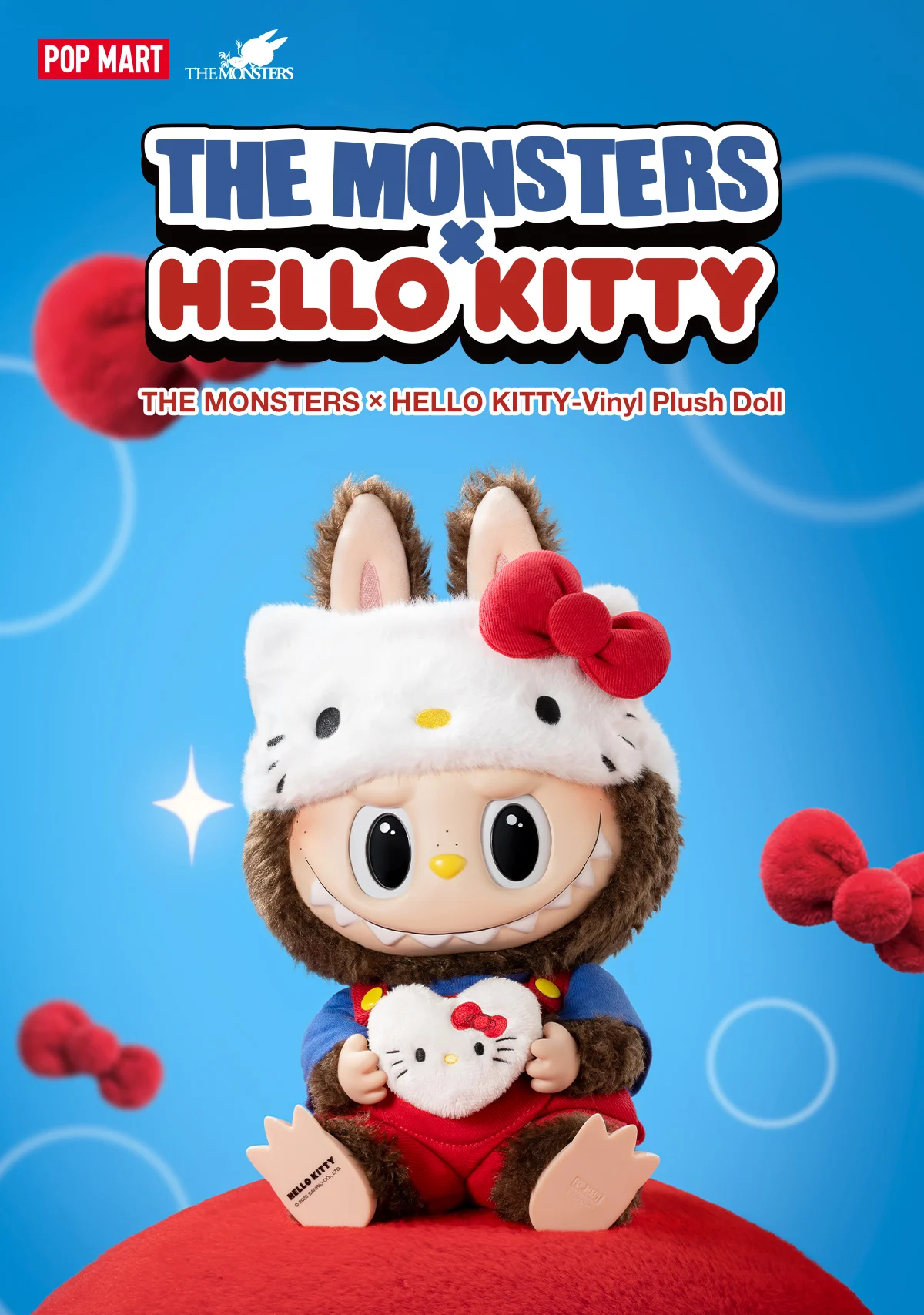 THE MONSTERS × HELLO KITTY 搪胶毛绒公仔 参考图片 6